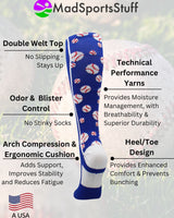 MadSportsStuff socks Crazy Baseball Socks with Baseballs over the calf