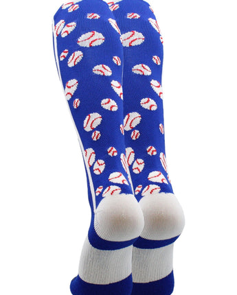 MadSportsStuff socks Crazy Baseball Socks with Baseballs over the calf