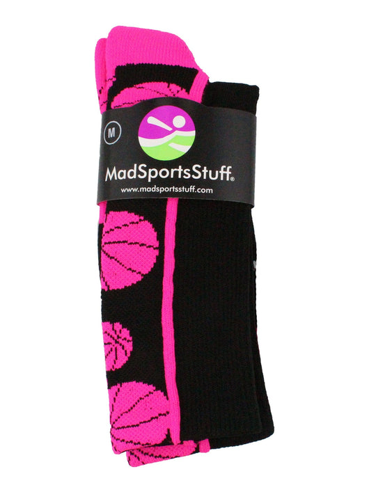 MadSportsStuff socks Crazy Basketball Logo Crew Socks (multiple colors)