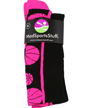 MadSportsStuff socks Crazy Basketball Logo Crew Socks (multiple colors)