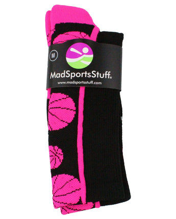 MadSportsStuff socks Crazy Basketball Logo Crew Socks (multiple colors)