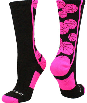 MadSportsStuff socks Crazy Basketball Logo Crew Socks (multiple colors)