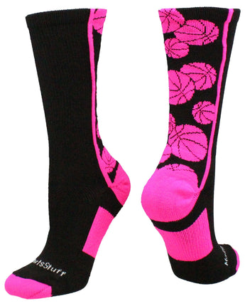 MadSportsStuff socks Crazy Basketball Logo Crew Socks (multiple colors)