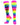 MadSportsStuff socks Crazy - Neon/Rainbow / Large Personality Word Socks Over the Calf Length