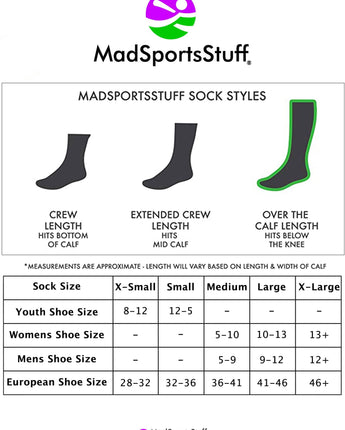 MadSportsStuff socks Crazy Retro Rainbow Socks with Stripes For Soccer Softball