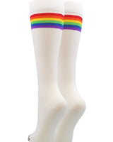 MadSportsStuff socks Crazy Retro Rainbow Socks with Stripes For Soccer Softball
