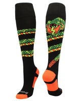 MadSportsStuff socks Crazy Snake Over the Calf Athletic Socks