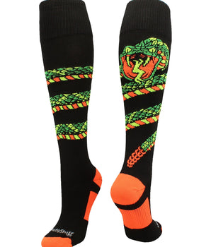 MadSportsStuff socks Crazy Snake Over the Calf Athletic Socks