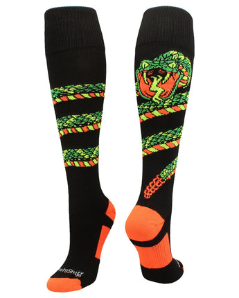 MadSportsStuff socks Crazy Snake Over the Calf Athletic Socks