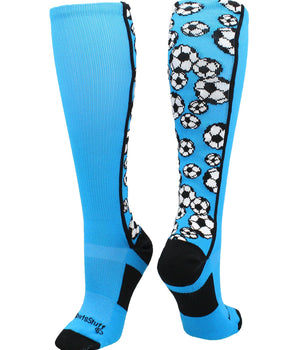 MadSportsStuff socks Crazy Soccer Socks with Soccer Balls over the calf (multiple colors)