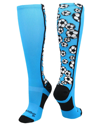 MadSportsStuff socks Crazy Soccer Socks with Soccer Balls over the calf (multiple colors)