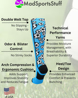 MadSportsStuff socks Crazy Soccer Socks with Soccer Balls over the calf (multiple colors)