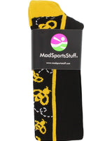 MadSportsStuff socks Crazy Socks with Bumble Bees Over the Calf