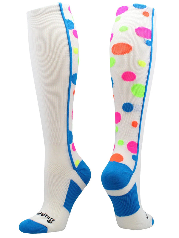MadSportsStuff socks Crazy Socks with Dots Over the Calf Socks Multi Colors