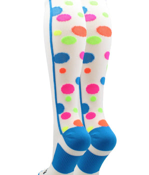 MadSportsStuff socks Crazy Socks with Dots Over the Calf Socks Multi Colors