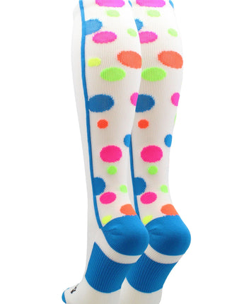 MadSportsStuff socks Crazy Socks with Dots Over the Calf Socks Multi Colors