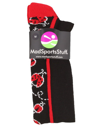 MadSportsStuff socks Crazy Socks with Ladybugs Over the Calf