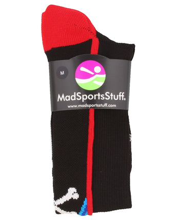 MadSportsStuff socks Crazy Socks with Laser Skull and Crossbones Over the Calf Socks