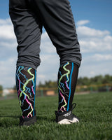 MadSportsStuff socks Crazy Socks with Lightning Bolts Electric Storm Over the Calf