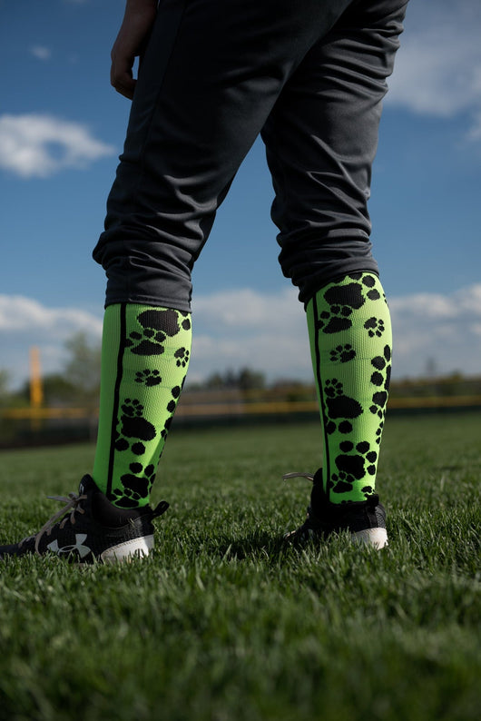 MadSportsStuff socks Crazy Socks with Paws Over the Calf (multiple colors)