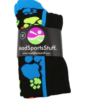 MadSportsStuff socks Crazy Socks with Paws Over the Calf (multiple colors)