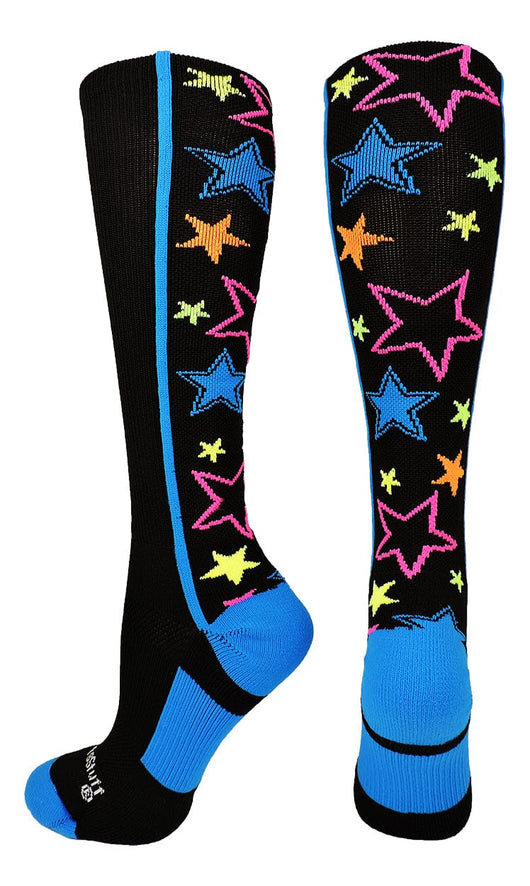 MadSportsStuff socks Crazy Socks with Stars Over the Calf Socks (multiple colors)