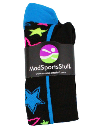 MadSportsStuff socks Crazy Socks with Stars Over the Calf Socks (multiple colors)