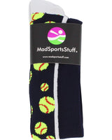 MadSportsStuff socks Crazy Softball Socks with Softballs over the calf (multiple colors)