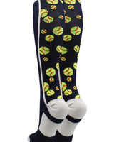 MadSportsStuff socks Crazy Softball Socks with Softballs over the calf (multiple colors)