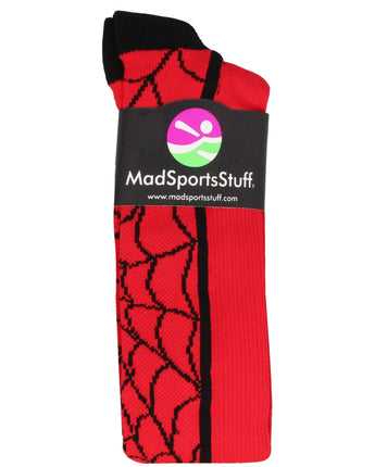 MadSportsStuff socks Crazy Spider Web Over the Calf Athletic Socks