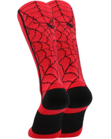 MadSportsStuff socks Crazy Spider Web Over the Calf Athletic Socks