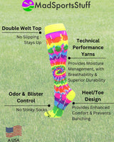 MadSportsStuff socks Crazy Tie Dye Socks Over the Calf