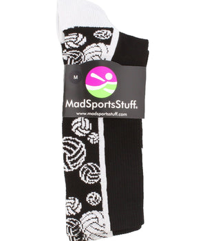MadSportsStuff socks Crazy Volleyball Logo Crew Socks (multiple colors)