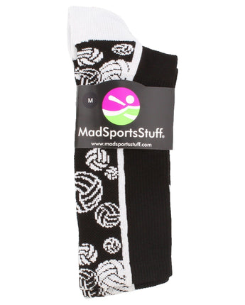 MadSportsStuff socks Crazy Volleyball Logo Crew Socks (multiple colors)