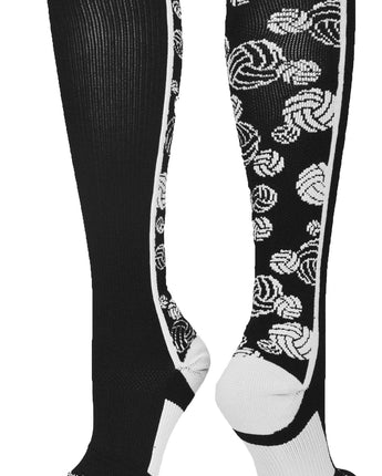 MadSportsStuff socks Crazy Volleyball Logo Over the Calf Socks (multiple colors)
