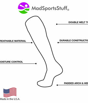 MadSportsStuff socks Crazy Volleyball Logo Over the Calf Socks (multiple colors)