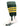 MadSportsStuff socks Dark Green/Gold/White / Medium Striped Baseball Stirrup Socks Dugout Pattern D