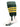 MadSportsStuff socks Dark Green/Gold/White / Medium Striped Baseball Stirrup Socks Dugout Pattern D