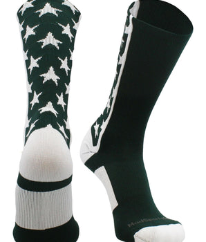 MadSportsStuff socks Dark Green/White / Large All Stars Socks Crew Socks Basketball Football