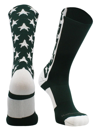 MadSportsStuff socks Dark Green/White / Large All Stars Socks Crew Socks Basketball Football
