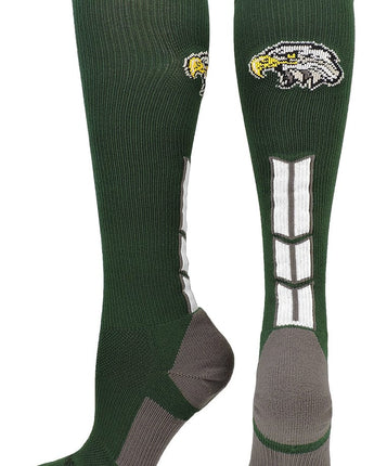 MadSportsStuff socks Dark Green/White / Large Eagles Logo Over the Calf Socks (multiple colors)