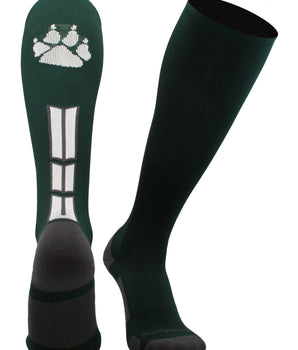 MadSportsStuff socks Dark Green/White / Small Wild Paw Over the Calf Socks (multiple colors)