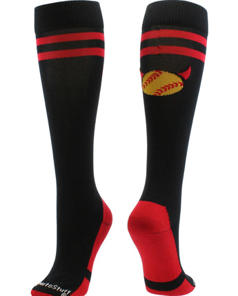 MadSportsStuff socks Devils Tall Socks for Softball