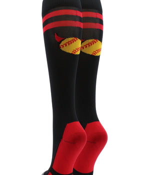 MadSportsStuff socks Devils Tall Socks for Softball