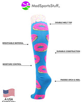 MadSportsStuff socks Donut Socks with Pink Frosting and Sprinkles