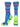 MadSportsStuff socks Electric Blue/Neon Green / Large Chevron Girls Lacrosse Socks with Lacrosse Sticks Athletic Crew Socks