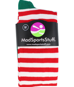 MadSportsStuff socks Elf Christmas Socks with Bells Over the Calf Length