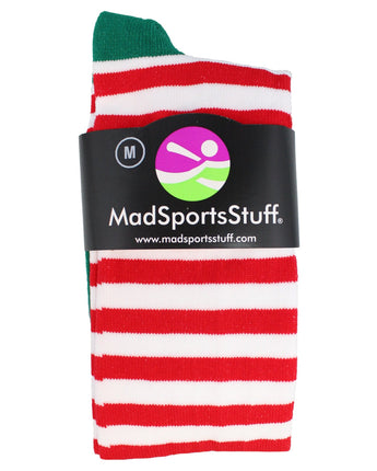 MadSportsStuff socks Elf Christmas Socks with Bells Over the Calf Length