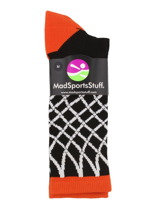 MadSportsStuff socks Elite Basketball Socks with Net Crew length - made in the USA