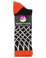 MadSportsStuff socks Elite Basketball Socks with Net Crew length - made in the USA